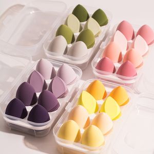 4pcs 8pcs Makeup Sponge with Box Foundation Powder Blush Make up Tool Kit Egg Sponges Cosmetic Puff Holder