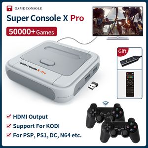 Super PSP PS1 N64 DC arcade game console Console X Pro S905X HDMI WiFi Output Mini TV Video Game Player For Dual system Built in Games