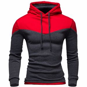 Nieuwe Hoodies Mannen Mode Sweatshirts Mannelijke Sweatshirt Tiener Casual Vest Hoody Jas Herfst Jas Man Slanke Patchwork Kleur 201103