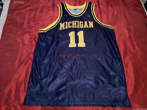 Özel Dikişli Michigan Wolverines Basketbol Jersey Vintage XS-6XL Erkek Gerileme Formalar Ucuz Erkek Kadın Gençlik