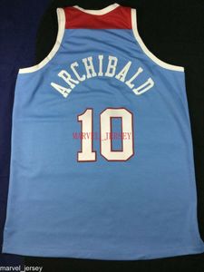 Goedkope Custom Vintage Nate Archibald Basketbal Jersey Stitched Men s XS XL NCAA