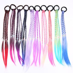 New Simple Kid Elastic Hair Band Rubber Hair Accessories Kids Wig Headband Girls Twist Braid Rope Headdress Child Gift H1