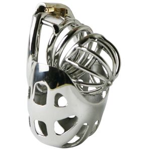 Stealth Lock Chastitys Cage Dispositivi per castità maschile in acciaio inossidabile Giocattoli sessuali per uomo Anello per pene con blocco del pene