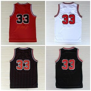 ビンテージ33ジャージー男性1992 8バスケットボールジャージ安いブラックホワイトレッドネイビーブルーステッチ