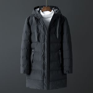 Casaco de jaqueta de inverno para homens novos parkas masculinos longos Marca de algodão Bombardeiro jaqueta grossa parka homme quente tops -20 graus casaco zíper 201214