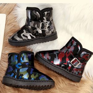 Kids Camouflage Boots Girls Boys Shoes Toddler Warm Winter Designer Snow Shoes Chaussures Pour Enfants 2 Colors