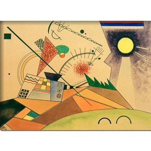 Modern Abstract Art Wassily Kandinsky Oil Paintings Canvas Sketch for Moving Silence Hand Painted for Office Wall Decor