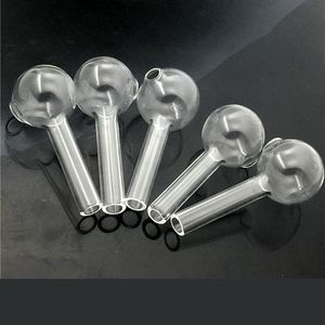 70mm claro tubo queimador de óleo Pyrex tubo de vidro grosso 30mm OD bola para água fumar tubulação de vidro bongs plataforma de petróleo Hookah Bubbler ferramenta