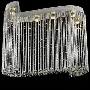 DHL/UPS/Fedex S design modern Pendant Lamps living room L800 Crystal chandeliers S-shaped crystal Indoor Lighting for Bar bedroom corridor