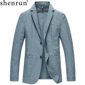 Shenrun Uomo Nuovo Blazer Estate Leggero Sottile Giacca ad asciugatura rapida Singolo strato Traspirante Casual Anti-rughe Protezione solare all'aperto 201104