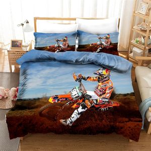 Yi Chu Xin Conjunto de Cama de Luxo Conjunto de Motocicleta Cobertura de Edição Conjunto com Pillowcase Motocross Bedspread Bed Bed's Set 201210