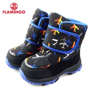 FLAMINGO Inverno Lana Impermeabile di Alta Qualità Tenere Calde Scarpe per Bambini Antiscivolo Stivali da Neve per Il Ragazzo Spedizione Gratuita LJ201029