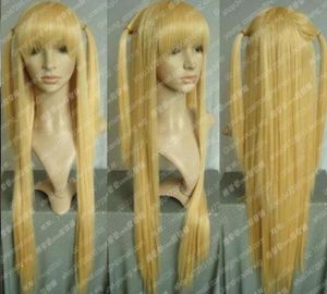 Peruk animation art death note cosplay amane misa lång varm blond peruk