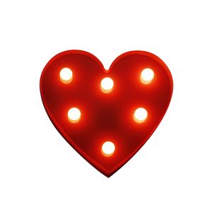 3D Love Heart Night Light LED Children's BedroomTable Lamp Creative Nightlight for Romantic Valentine's Day Christmas Kids Gift