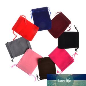 10 20 50pcs High Quality 8x10cm Velvet Jewelry Packaging Mixed 12 Colors Velvet Pouch Jewellery Pouches Packaging Display Bag