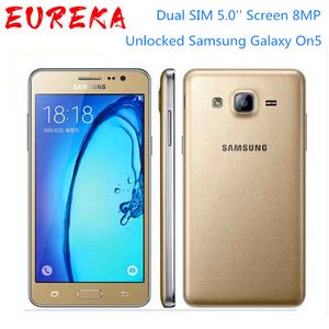 Unlocked Samsung Galaxy On5 G5500 4G LTE Android Mobiltelefon Dual SIM 5.0 '' Screen 8mp Quad Core Bra försäljning