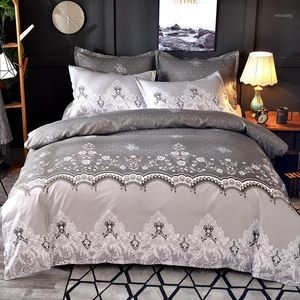 Bedding Sets 35 Lace Solid Color Set 3pcs Duvet Cover Pillowcases Bed Sheet Bedclothes Comforter Linen1