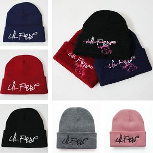 Nuovo Lil Peep Beanie Ricamo Xxxtentacion Love For Women Men Hiphop Cappelli lavorati a maglia Berretti di lana
