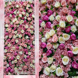 10 PCS 40x60 cm Artificial Silk Flower Wall Elegant Wedding Backdrop Decorations Flowers Panel Props Supplies