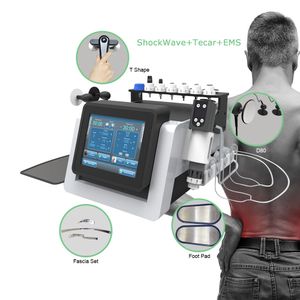 Ny design 3 i 1 Fokuserad extrakorporeal EMS Fullständig kroppsmassager Tecar Therapy Machine Smärtlindring Shockwave Utrustning för erektil dysfunktion