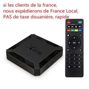 Hot X96Q TV Box Android 10.0 Allwinner H313 2GB 16GB 2.4G Wifi 4K Smart TV Boxes Set Stock in France Local
