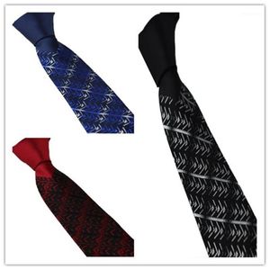 Wholesale skinny tie knots resale online - Neck Ties Men s Design Solid Color Knot Black Red Blue Geometric NeckTie Skinny Tie cm Dress Shirts Wedding Cravat Gravatas1