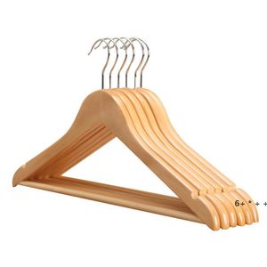 Trähängare Multifunktionell Vuxenförtjockad Non Slip Hangers Hem Garderob Torka Kläder Storage Rack RRA11371