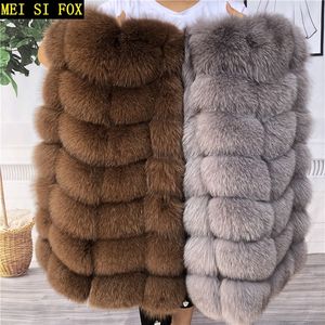 fox ladies winter autumn warm made of Natural women's real vest genuine coat fur ves 201111