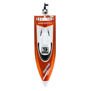 Motoscafo RC FT009 2.4G 4CH Sistema di raffreddamento ad acqua Auto-raddrizzamento 30 km / h Corsa ad alta velocità Barca RC Nave Giocattoli telecomandati Modello