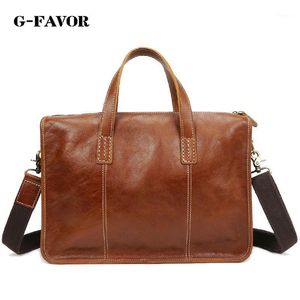 Briefcases Classic Leather Men Brief Case Lawyer Bag Business Handbag Satchel Laptop Portfolio Office Case1