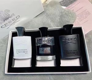 New Creed Men Fragrance Set 30ML*3pcs Portable Fragrance kits long lasting gentleman perfume sets amazing smell Free Shipping