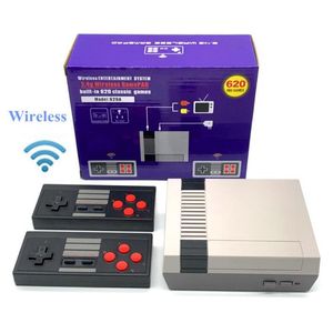8 Bit 2,4 G kabellose Videospielkonsole, Retro-TV-Konsolenbox, AV-Ausgang, Dual-Player-Controller, integrierter 620 für klassische NES-Spiele