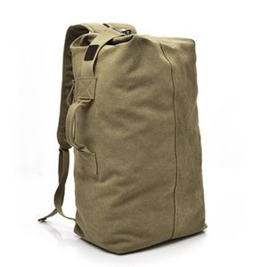 Outdoor Canvas Travel Duffle Bag Military Large Capacity Men Sport Gym Training Bag Multifunctional Handle Backpack Travel Bags Q0705