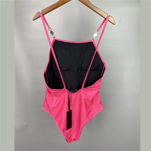 Sexy Women Designer Swimwears Soft Elastic Backless Swimsuit High Quality Sling Metal Bikini 484228