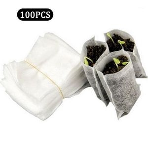 Planters & Pots Plant Grow Bags Biodegradable Non-woven Seedling Eco-Friendly Planting Nursery Bag For Garden