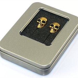 Headset com fio BB-05 Skull Metal no ouvido celular fones de ouvido MP3 auscultadores