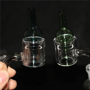 Chiodo termico al quarzo fumante Chiodi a doppia parete Vetro Bubble Carb Cap, 10mm 14mm 18mm, maschio/femmina, 100% dab rigs