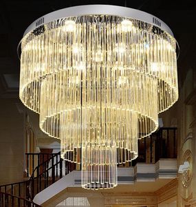 Modern minimalist crystal ceiling lamp living room bedroom led crystal chandelier lights luxury double pendant lamps