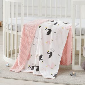 HereNice Kids Swaddle Blanket Baby Boy Girl Soft Wraps Cottons Blanket Child Monthly Quilt Cotton Blankets For Newborn Babies LJ201014