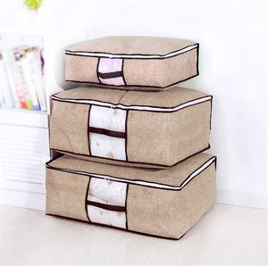 Non Woven Quilt Storage Bag Cloth Quilt Dust Proof Moisture Proof Packing Bag Vertical Small Medium Large Size Luggage Container