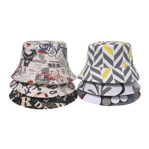 新しいファッションリバーシブルブラックホワイト牛パターンバケツ帽子女性ゴーラス2021夏のための漁師の帽子