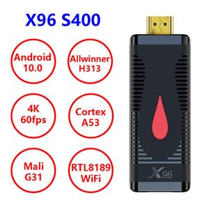 TV Stick X96 S400 Smart Android 10.0 Quad Core Allwinner H313 czterordzeniowy Wi-Fi 1080p 4K 2GB 16GB 60FPS TV Dongle vs x96s