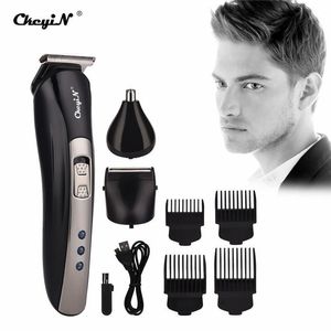 Hair Clippers 3 w 1 Clipper Cukierku Cordless Mężczyźni Uszu Nos Trymer Akumulator Broda Golarka Razor Profesjonalny Zestaw Grooming 311