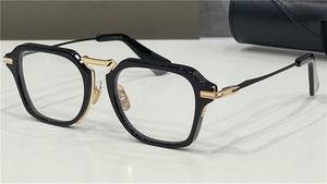 新しいファッションデザインの男性光学メガネ413 Kゴールドプラスチックスクエアフレームヴィンテージシンプルなスタイルの透明な眼鏡最高品質のクリアレンズレトロな繊細な眼鏡