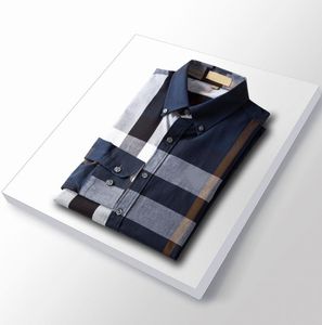 Erkek Elbise Giyim Tasarımcısı Rahat Slim Fit Uzun Kollu Iş Gömlek Erkek Nokta Baskı Sonbahar Örgün Pamuk Gömlek Erkekler Marka # 0015
