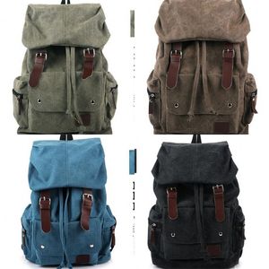 Tether Backpacks Washed Canvas Back Bag Men Women Student Travels Interlayer Knapsacks Outdoors Sport Multi Colour 3 8sp L2