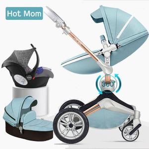 Hot Mom Strollers kan sitta högt landskap vikning lätta lätt importerad barnvagn