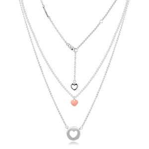 CKK Halsband Layered Heart Necklaces Choker Pendant Colgantes Chakra Collares Pingente 925 Sterling Silver Kvinnor Smycken Q0531