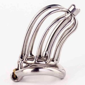 NXY Chastity Device New Stealth Cage Giocattoli del sesso maschile in acciaio inossidabile per uomini Anello del pene con blocco del pene1221