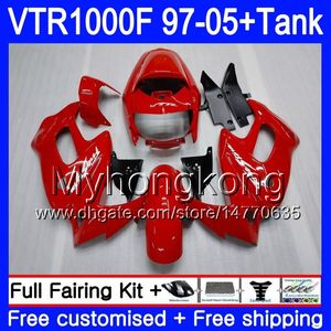 +Tank For HONDA SuperHawk VTR 1000 F 1000F VTR1000 F Bodys 56HM.143 VTR1000F 97 02 03 04 05 1997 2002 Factory red 2003 2004 2005 Fairings